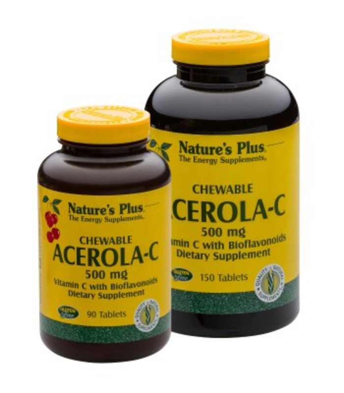 Natures Plus Acerola-C 500 mg Vitamin C Lutschtabletten
