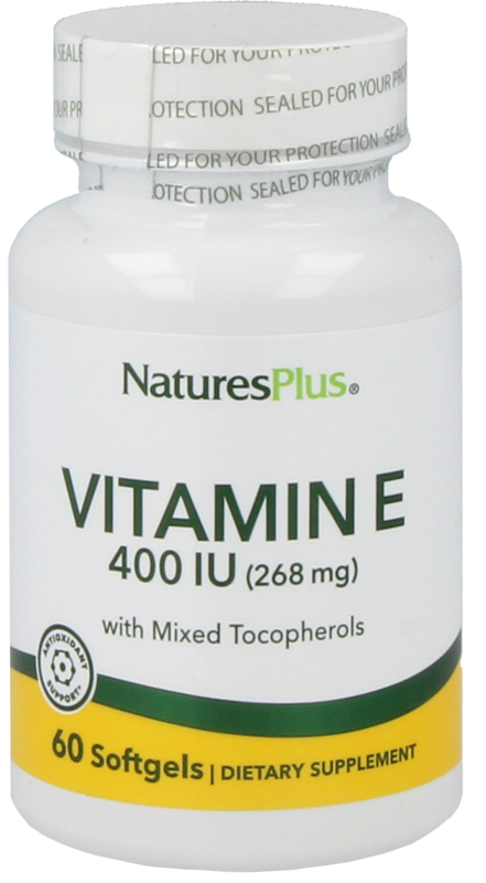 Natures Plus Vitamin E Mixed Tocopherol 400 IE 60 Softgels