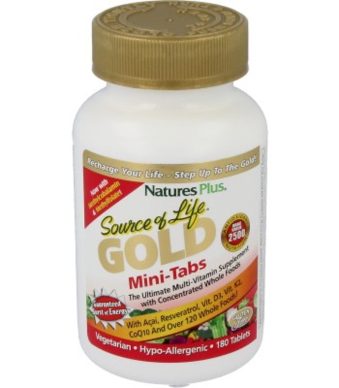 Natures Plus Source of Life GOLD 180 Mini-Tabs