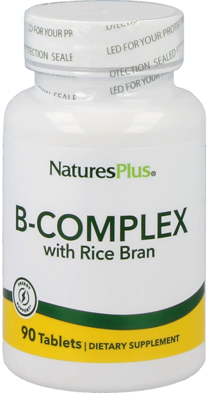 Natures Plus B-Complex with Rice Bran (Reiskleie) 90 Tabletten