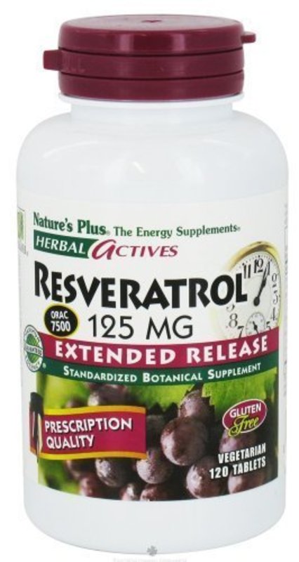 Natures Plus - Herbal Actives Resveratrol 125mg