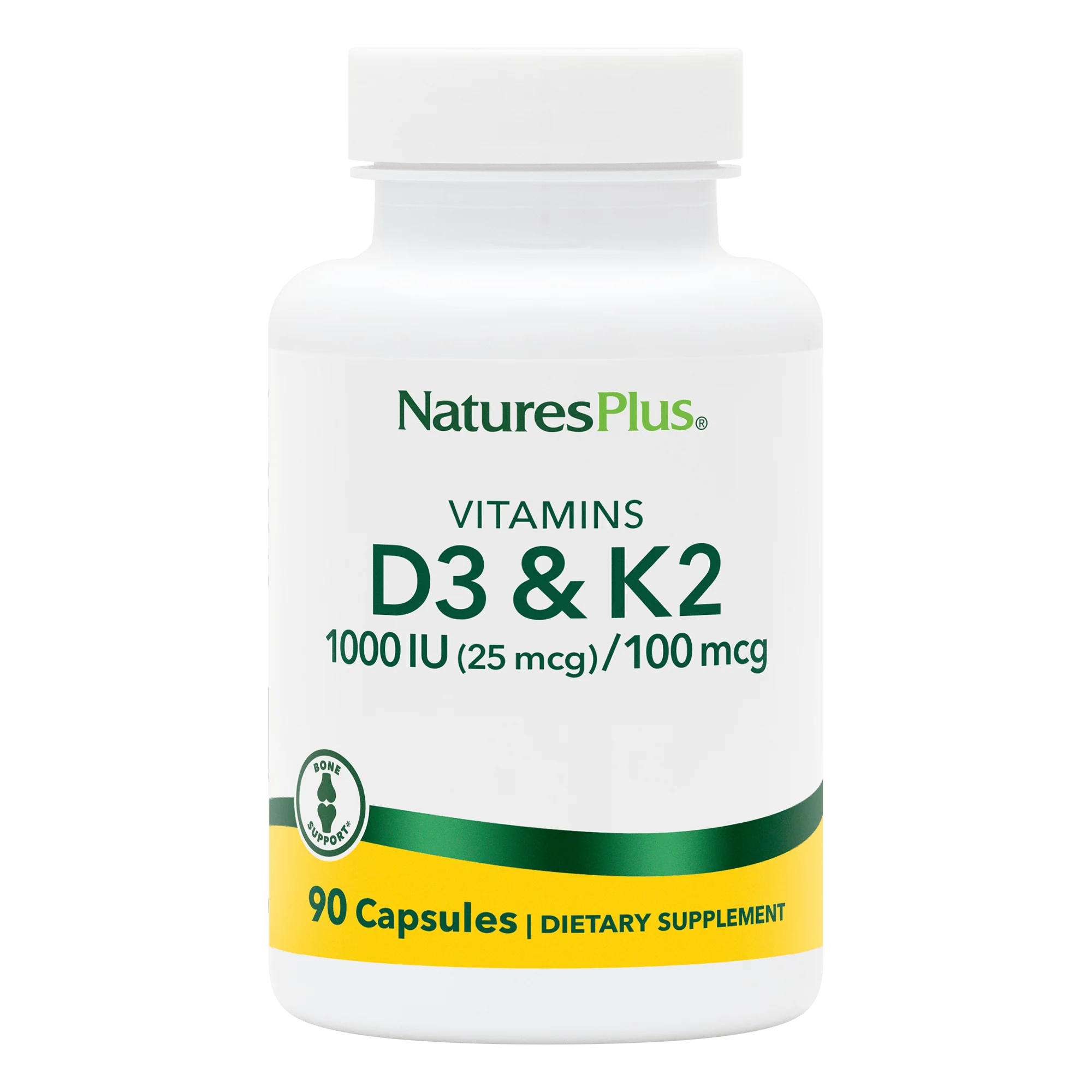 Natures Plus VIT D3 / K2 (1.000 IE / 100 mcg) 90 Kapseln