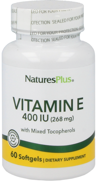 Natures Plus Vitamin E Mixed Tocopherol 400 IE 60 Softgels