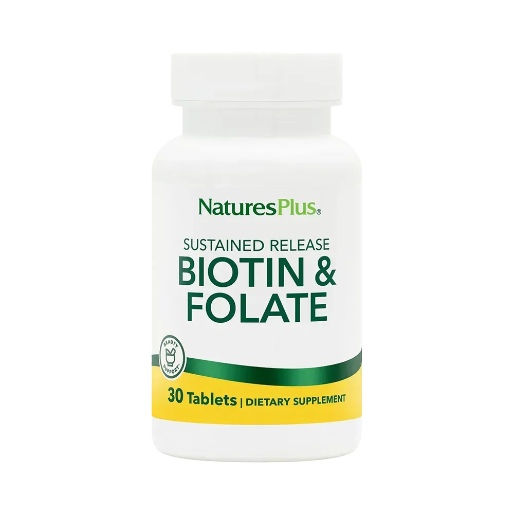 NaturesPlus Biotin & Folate - 30 Tabletten