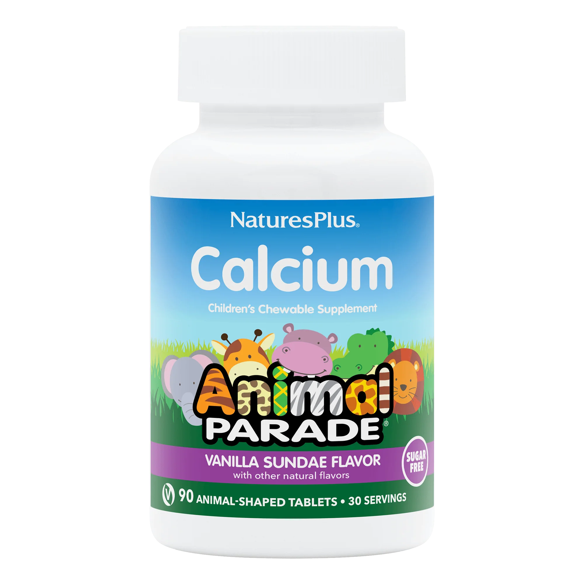 NaturesPlus Animal Parade® Zuckerfrei Calcium - 90 Kautabletten