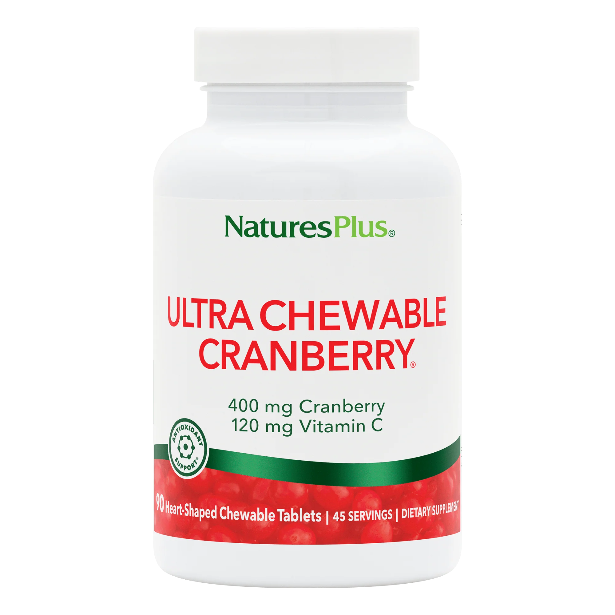 NaturesPlus Ultra Chewable Cranberry 200 mg - 90 Lutschtabletten
