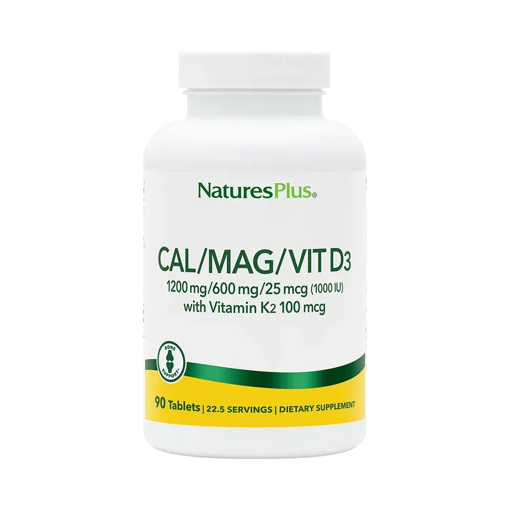 Natures Plus CAL/MAG/VIT D3 mit K2 Tabletten