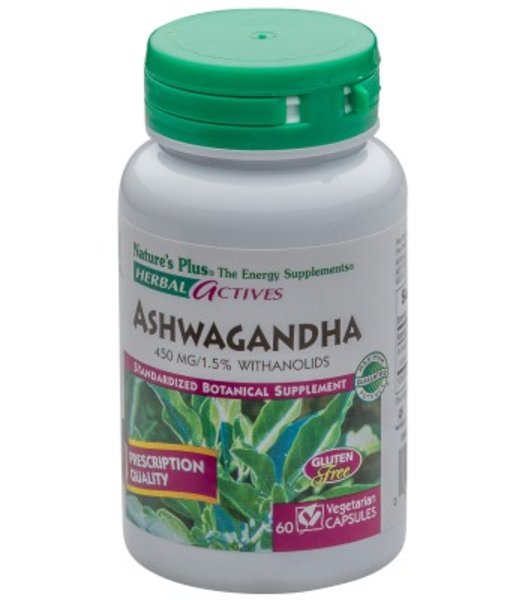 Natures Plus Ashwagandha 450 mg 60 veg. Kapseln
