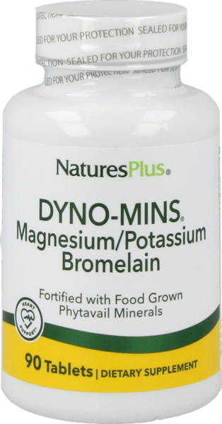 Natures Plus Dyno-Mins Magnesium Potassium & Bromelain 90 Tabletten