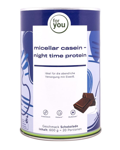 for you micellar casein - night time protein - Schokolade 600 Gramm