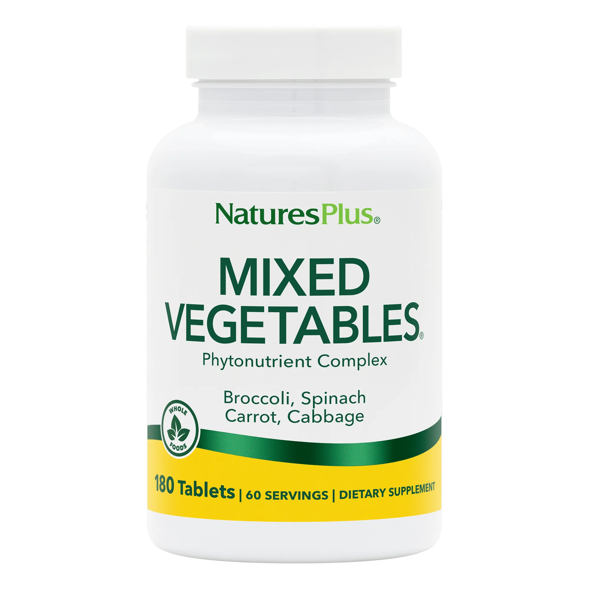 NaturesPlus Mixed Vegetables® - 180 Tablets