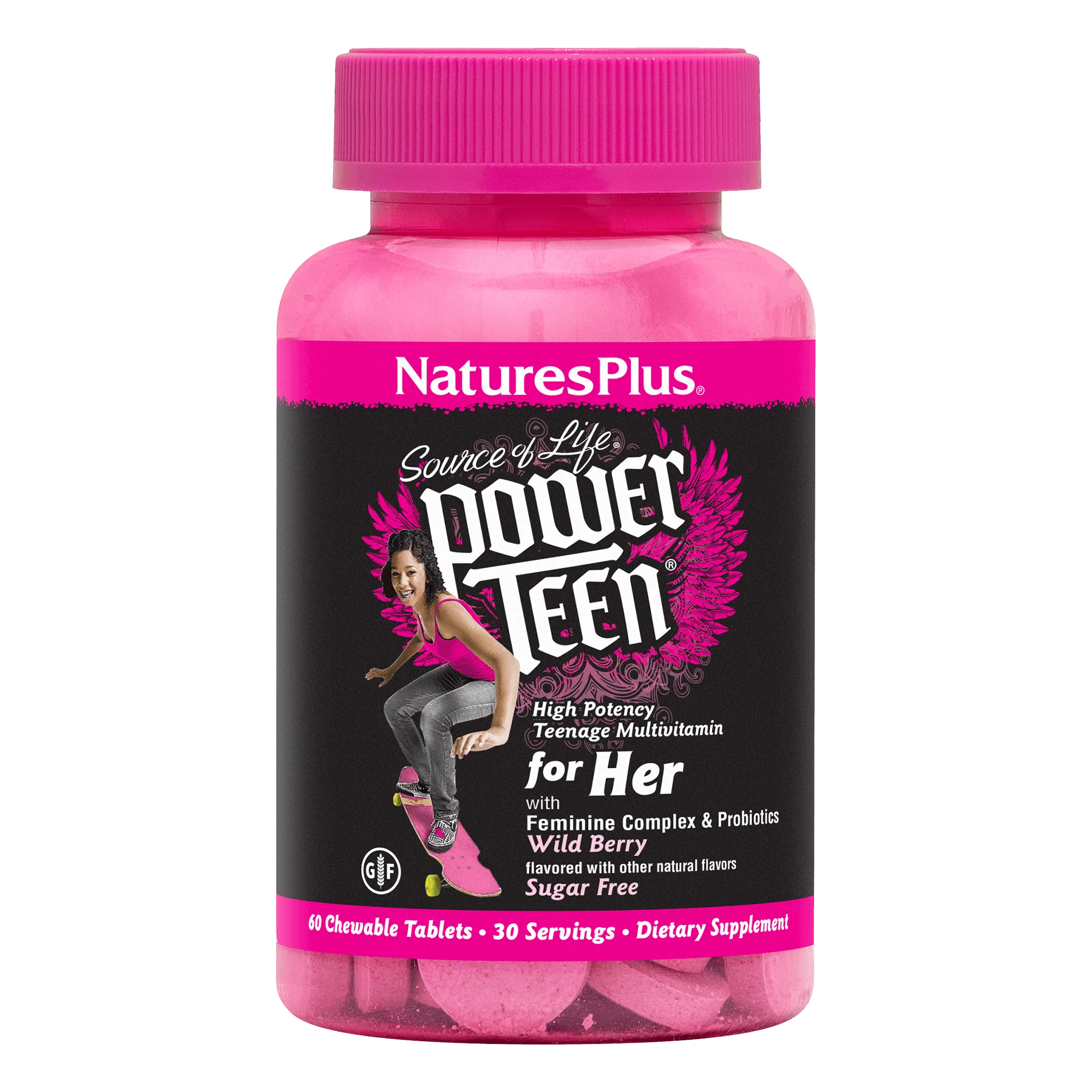 Natures Plus Power Teen For Her 60 Lutschtabletten