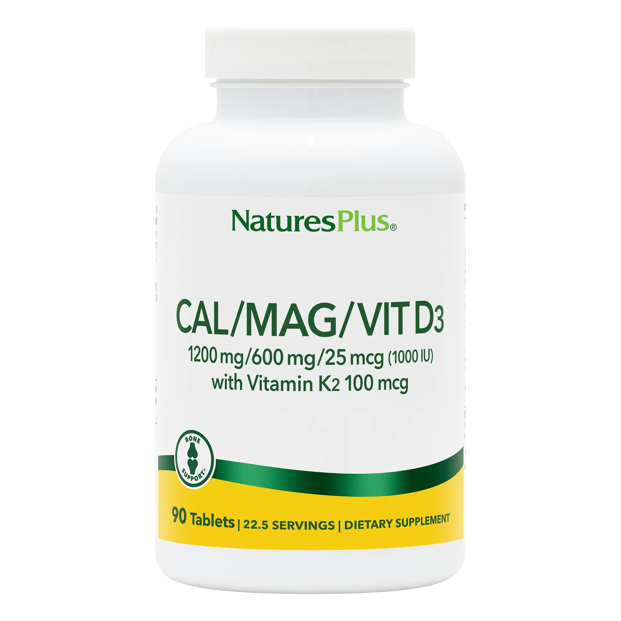 Natures Plus CAL/MAG/VIT D3 mit K2 Tabletten