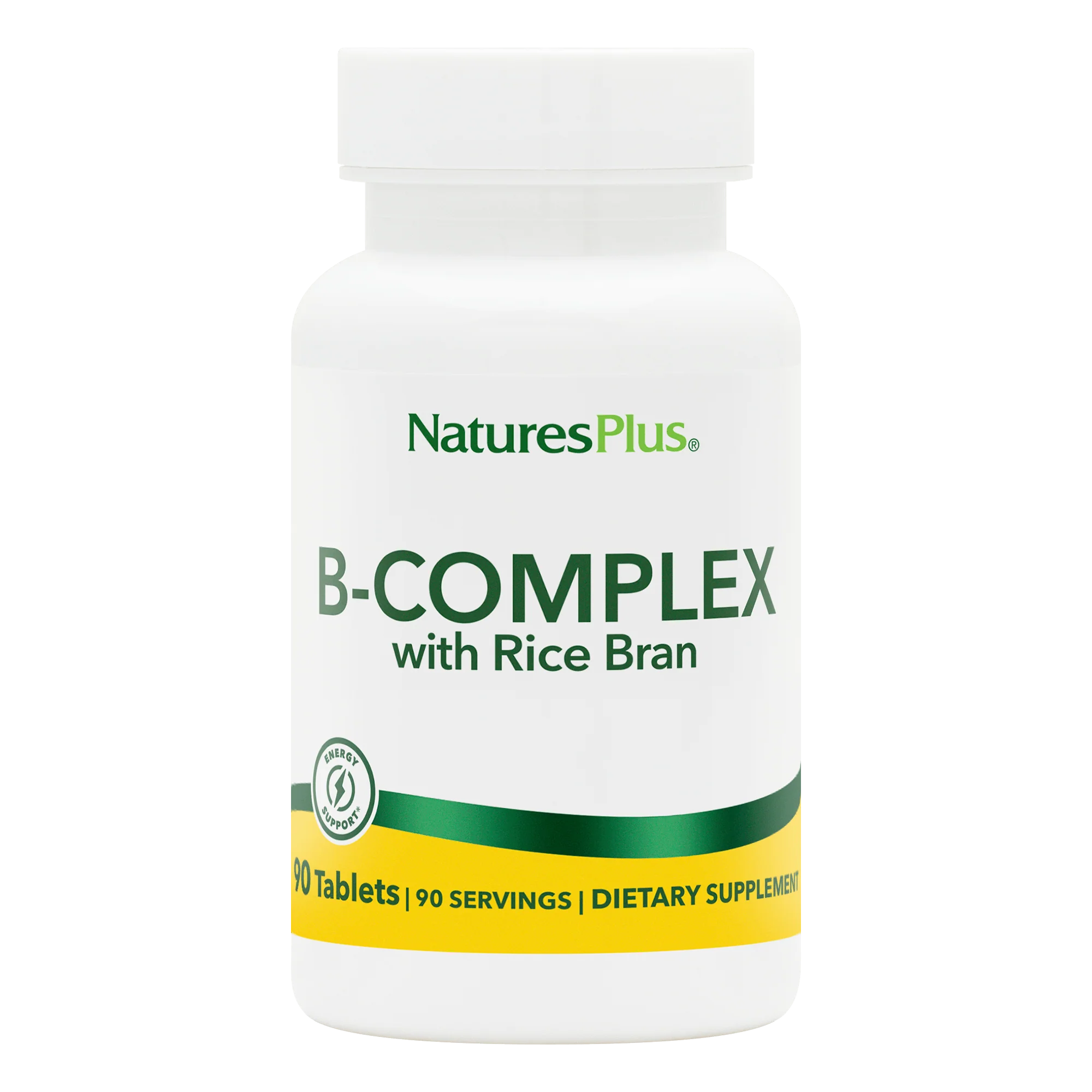 Natures Plus B-Complex with Rice Bran (Reiskleie) 90 Tabletten