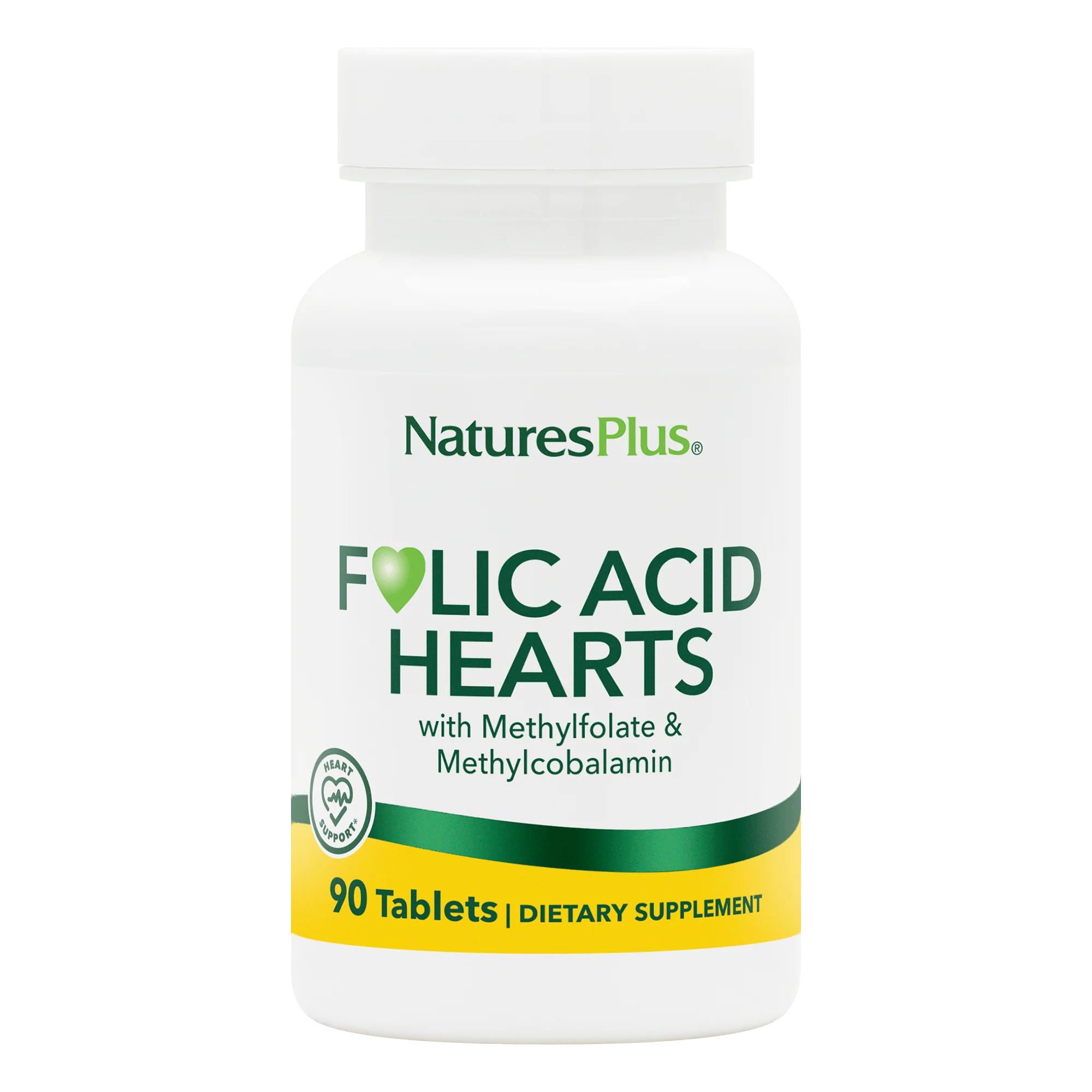Natures Plus Folic Acid Hearts (Folsäure Herzen) 90 Tabletten