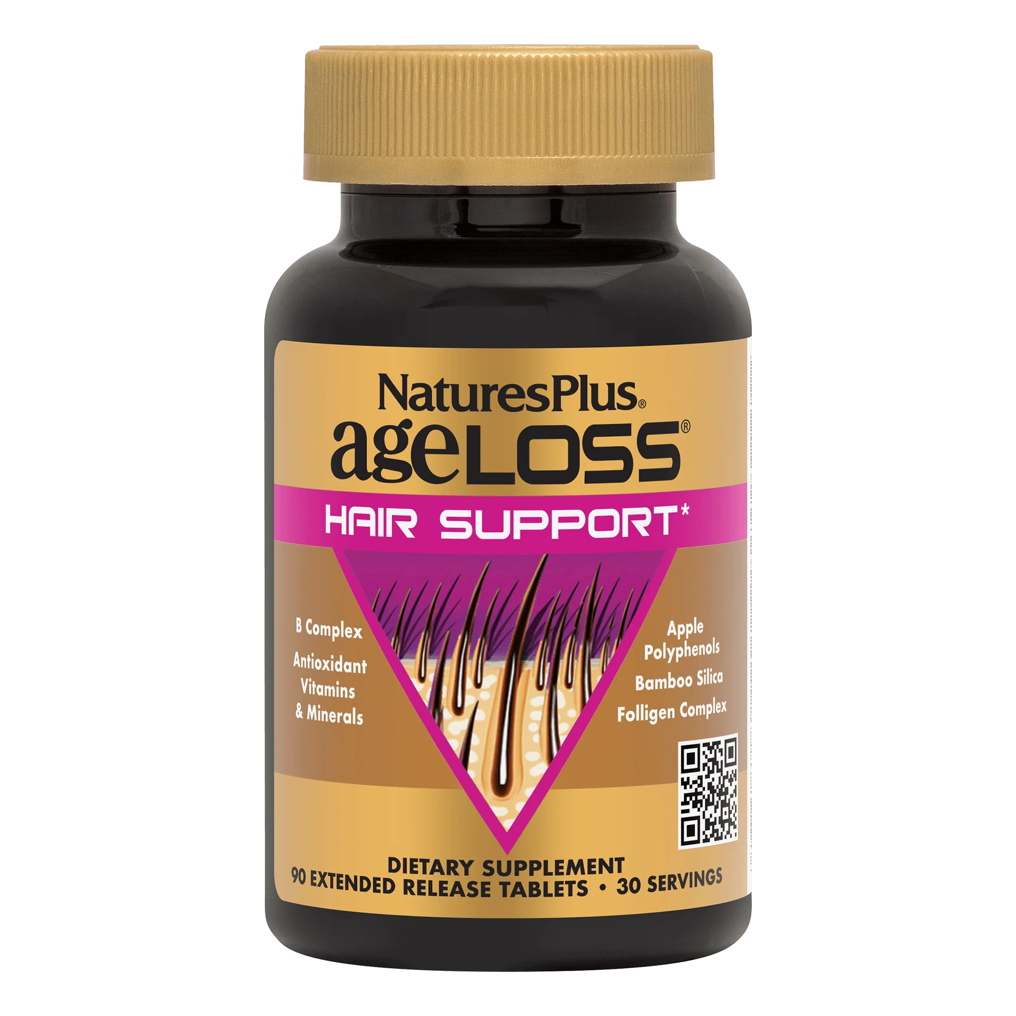 Natures Plus AgeLoss® HAIR SUPPORT 90 Tabletten